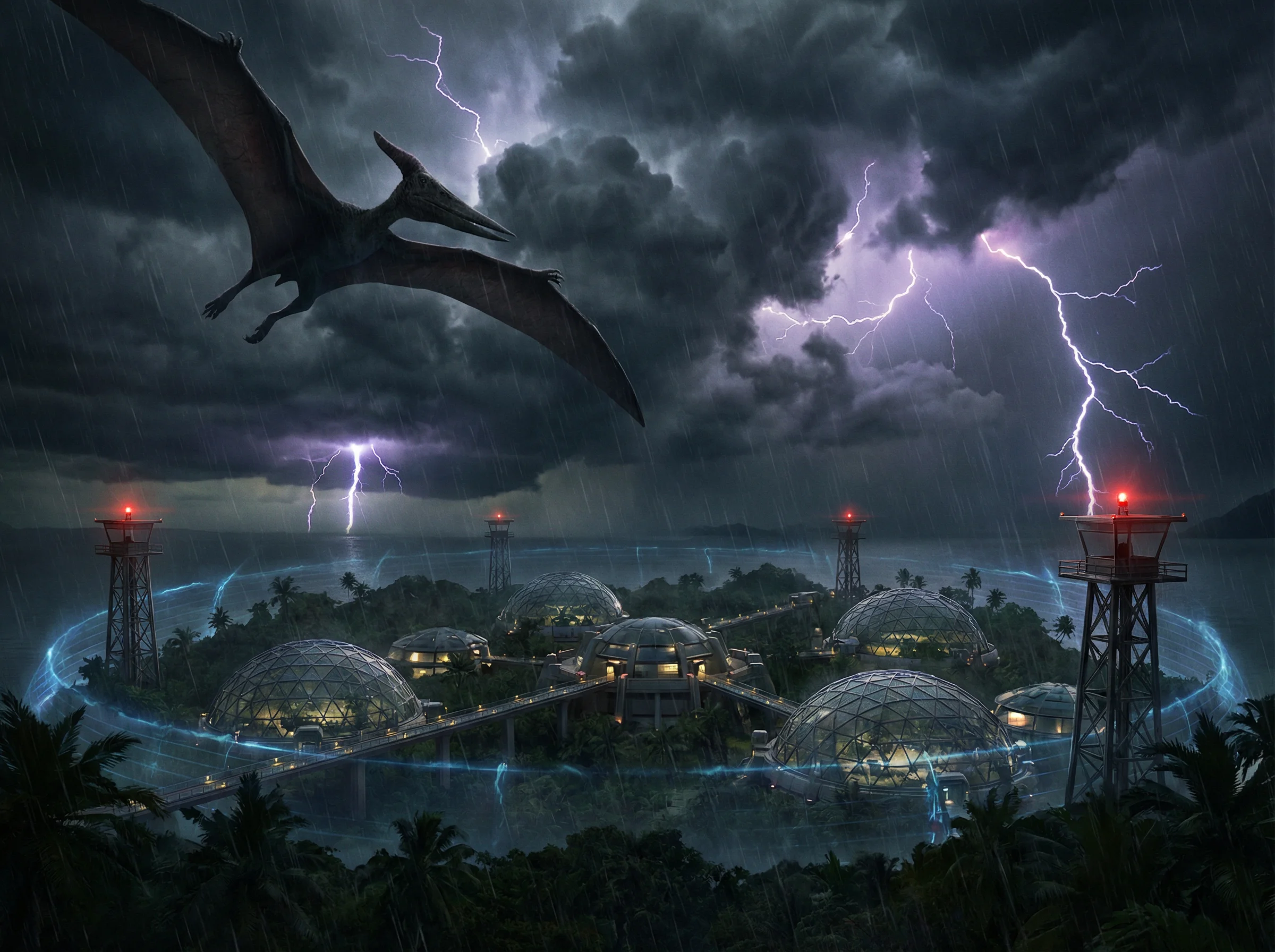 翼龙在暴风雨中翱翔 - b体育网 飞行恐龙展区