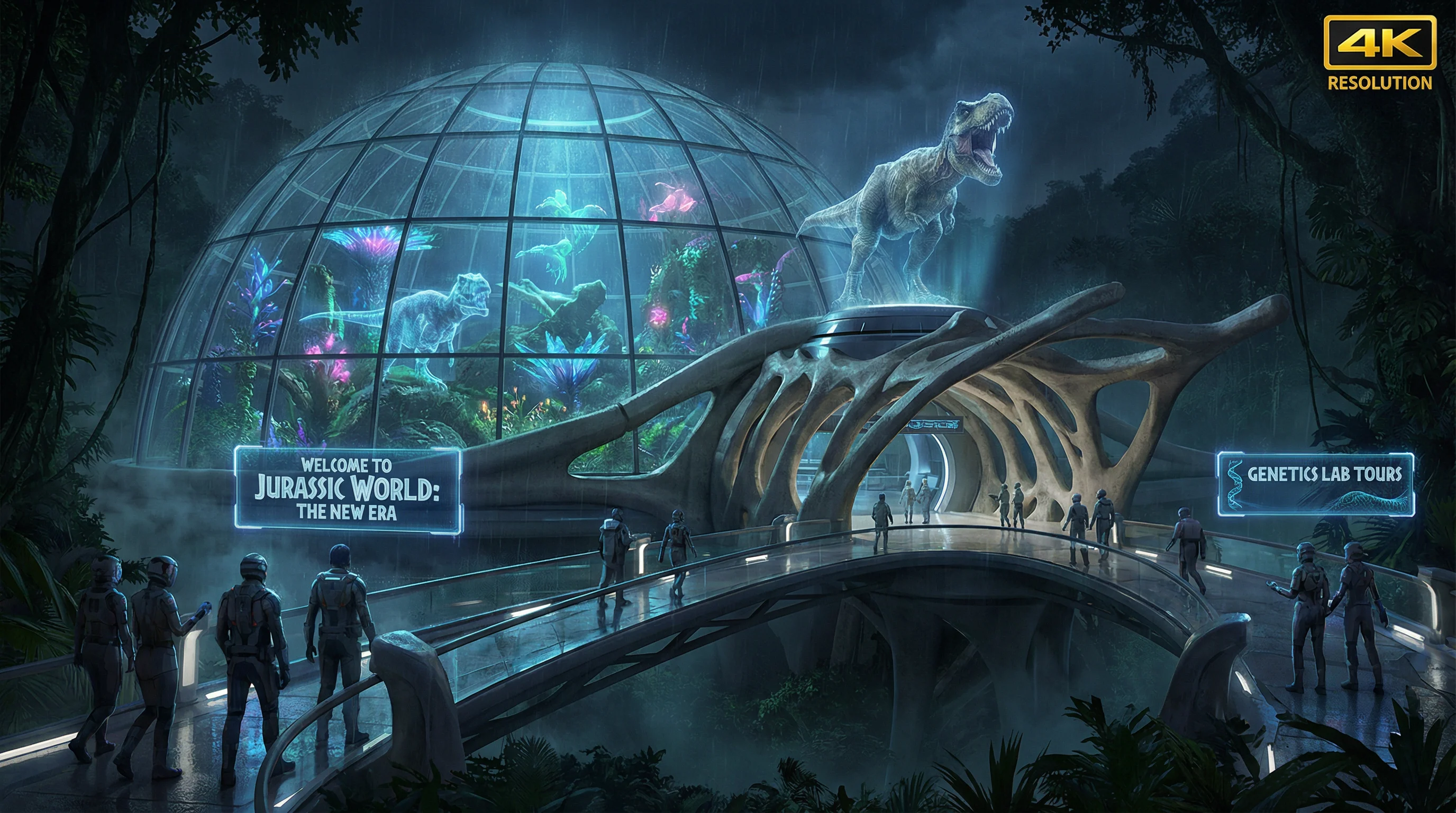 恐龙公园游客安全中心 - 智能安防监控系统